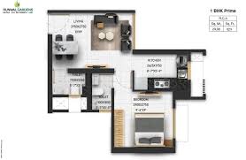 1 bhk floor plan